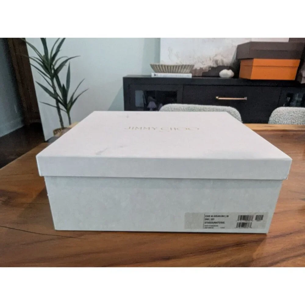 Jimmy Choo Empty Shoe Box With Lid & Tissue Paper 14 x 14 x 5.25